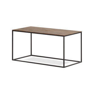 Elemento modular Cute de teca reciclada y acero lacado negro 80 x 40 x 40 cm