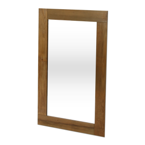 Espejo Square de teca reciclada maciza