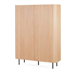 Aparador alto Tambora de roble 130 x 45 x 175 cm