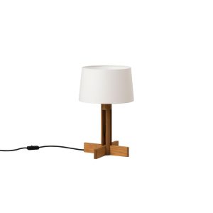 Lampara sobremesa FAD roble natural pantalla lino