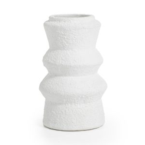 Jarrón Creta de cerámica blanca pequeño