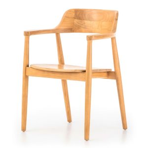 Silla con reposabrazos Hiro de Sungkai macizo