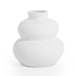 Jarrón Rodas de cerámica blanca grande