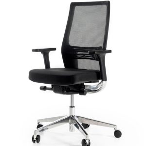 Silla escritorio regulable Teck con ruedas soft negro o gris