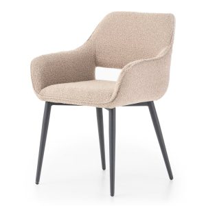 Silla con reposabrazos Hole tapizado arena o terracota