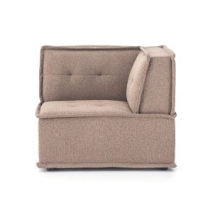 Módulo rincón / 1 reposabrazos sofá modular Unit tapizado bouclé tierra