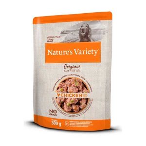 NATURE’S VARIETY DOG ORIGINAL NO GRAIN PATÉ MEDIUM/MAXI POLLO 300g (8 uds./caja)