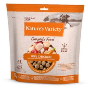NATURE’S VARIETY DOG LIOFILIZADO COMPLETE FOOD MINI POLLO 120g (7 uds./caja)