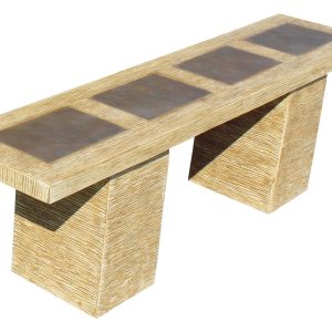 BANCO PARA JARDÍN DE PIEDRA CITY ZINC OCRE