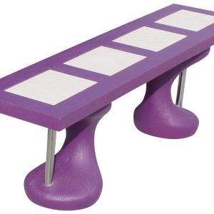 BANCO PARA JARDÍN DE PIEDRA KINTER POLAR VIOLETA