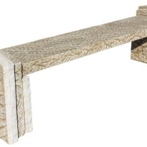 BANCO PARA JARDÍN DE PIEDRA ARTIFICIAL MODELO SIGNUS NATURAL VERDE.