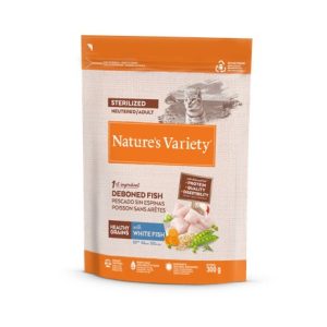 NATURE’S VARIETY CAT HEALTHY GRAINS STERILIZED ADULT PESCADO BLANCO 300g – PVO3.95€