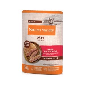 NATURE’S VARIETY CAT NO GRAIN PATÉ BUEY Y POLLO 70g (12 uds./caja)