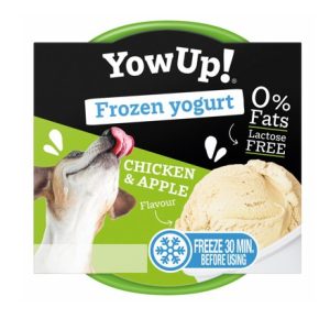 YOW UP! YOGUR HELADO POLLO Y MANZANA PARA PERROS 110g (12ud./caja)