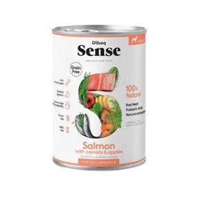 DIBAQ SENSE COMIDA HÚMEDA NO GRAIN DE SALMÓN PARA PERROS ADULTOS 380g – (12uds./caja)