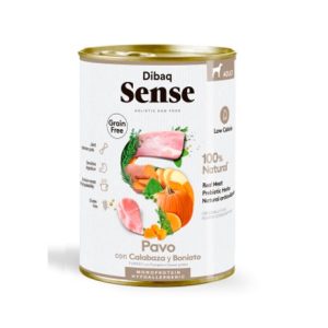 DIBAQ SENSE COMIDA HÚMEDA NO GRAIN DE PAVO PARA PERROS ADULTOS 380g – (12uds./caja)