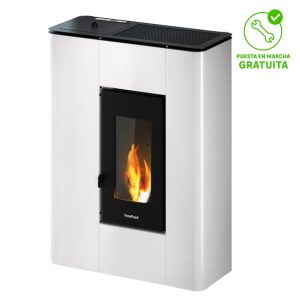 Estufa de pellet de alta eficiencia de 5 kW — color Blanca
