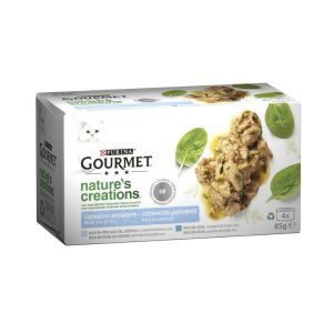 GOURMET NATURE’S CREATIONS PACK MINI FILETES DE PESCADO DEL OCÉANO 4x85g (12ud./caja)
