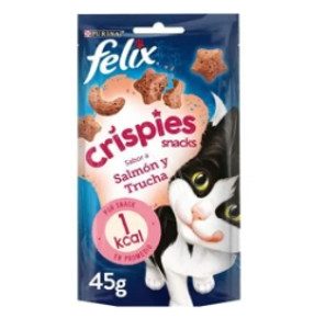 FELIX SNACK CRISPIES SALMÓN Y TRUCHA 45g (8ud./caja)