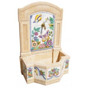 Fuente de pared con azulejos PAPILLON.