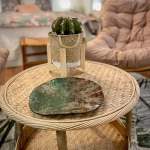 Centro cristal 27x27x3 cm