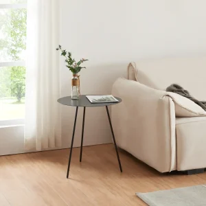 Mesa auxiliar Sula de metal negro en varios tamaños [en.casa]