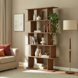 Librería Gäljami 5 compartimentos abiertos 180x100x35cm - [en.casa]