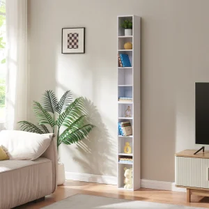 Estantería para CD Tynset 187x20x17 cm con 10 compartimentos [en.casa]