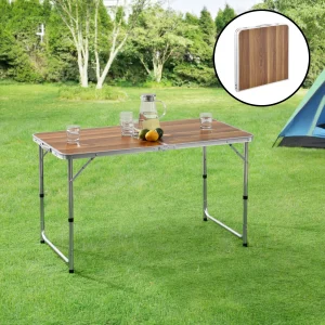 Mesa plegable ajustable en altura 120x60x55/63/70 cm en varios colores casa.pro