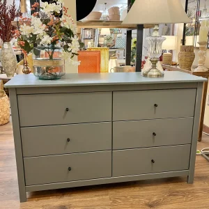 Cómoda Misti 6 cajones gris