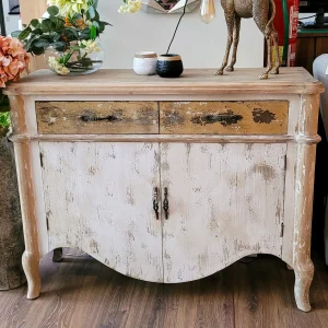 Aparador abeto envejecido 120x38x92 cm