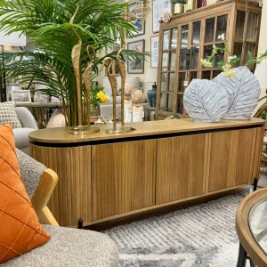 Aparador paulownia madera y metal