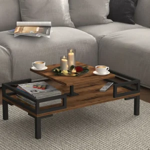 Mesa de centro Hultsfred 90x50x34,5cm en varios colores [en.casa]