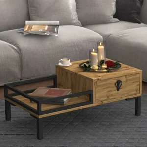 Mesa de centro Karlstad 90x50x36 cm [en.casa]