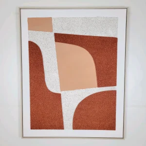 Cuadro abstracto textura tonos cálidos