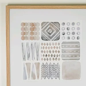 Cuadro cristal figuras geométricas