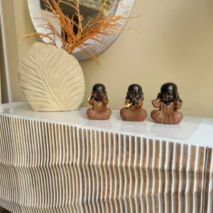 Figuras monjes budistas terracota 12x7,5x15,5 cm