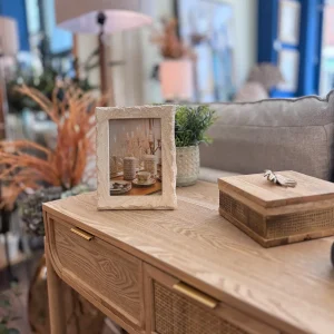 Marco fotos blanco textura 13x18