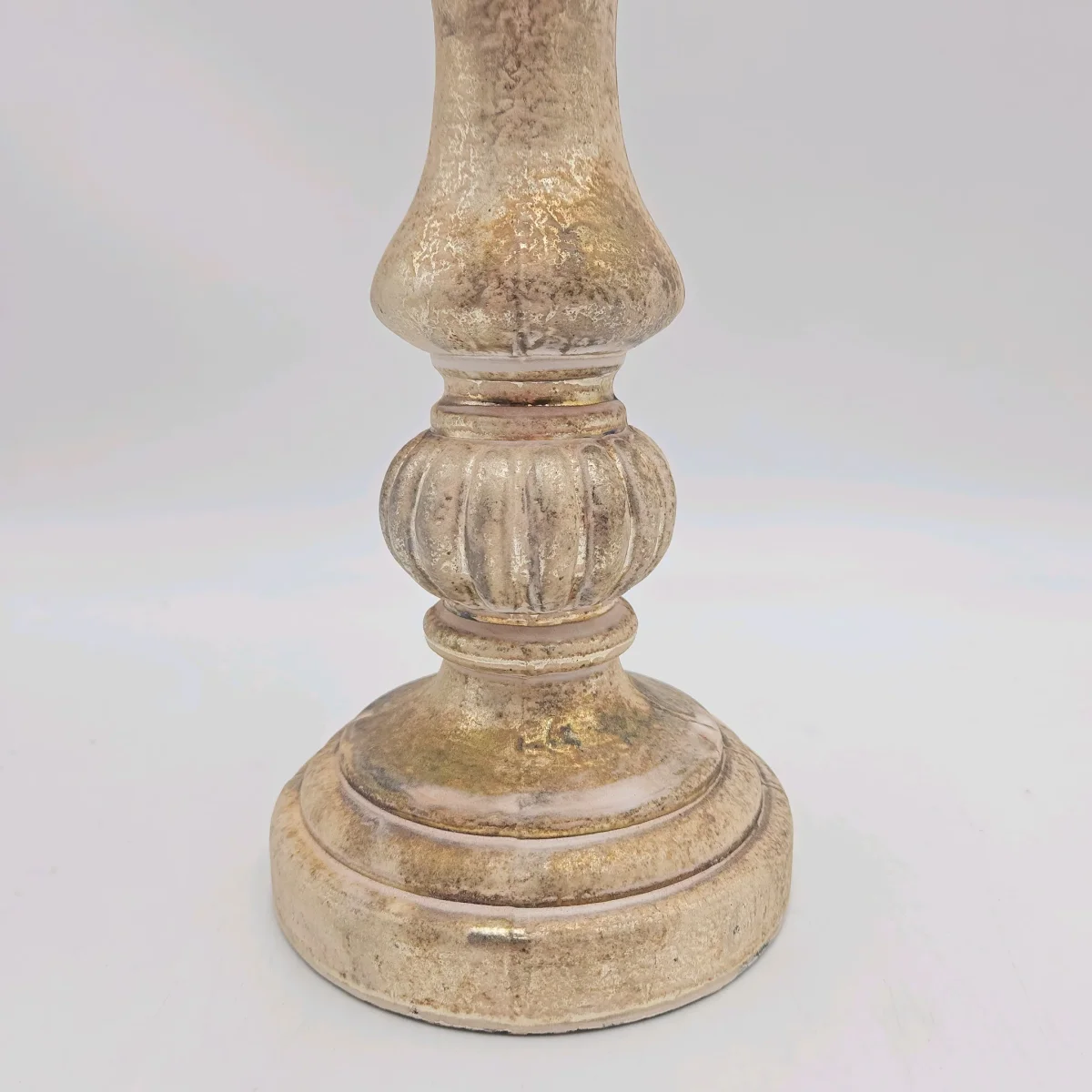 Portavelas dorado cristal envejecido 13x13x31 cm - Imagen 4