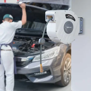 Enrollador de manguera de aire comprimido Nassau Blanco/Gris [pro.tec]