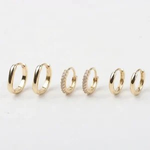 Set De 3 Aretes Argollas