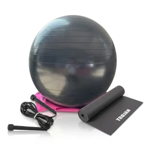 Set de Cuerda + Pelota de Pilates + Mat Negro