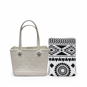 Set Bolso Blanco + Toalla Mandala