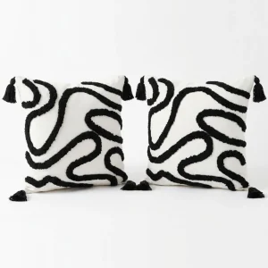 Set de 2 Cojines Linea Negra