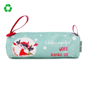 Portatodo redondo Patrimonio de la Humanidad en inglés