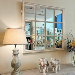 Espejo decape blanco efecto ventana