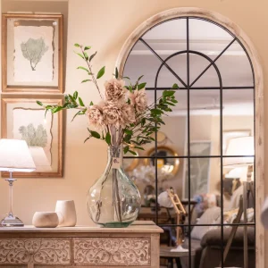 Espejo ventana madera y metal 86x3x168 cm