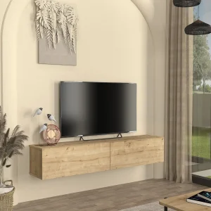 Mueble bajo de TV colgante Nolven [en.casa]