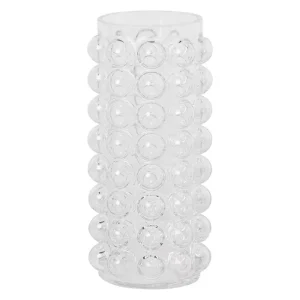 Florero de Vidrio Transparente Circular Alto