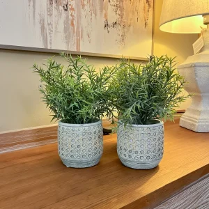 Planta artificial y maceta 12x12x25